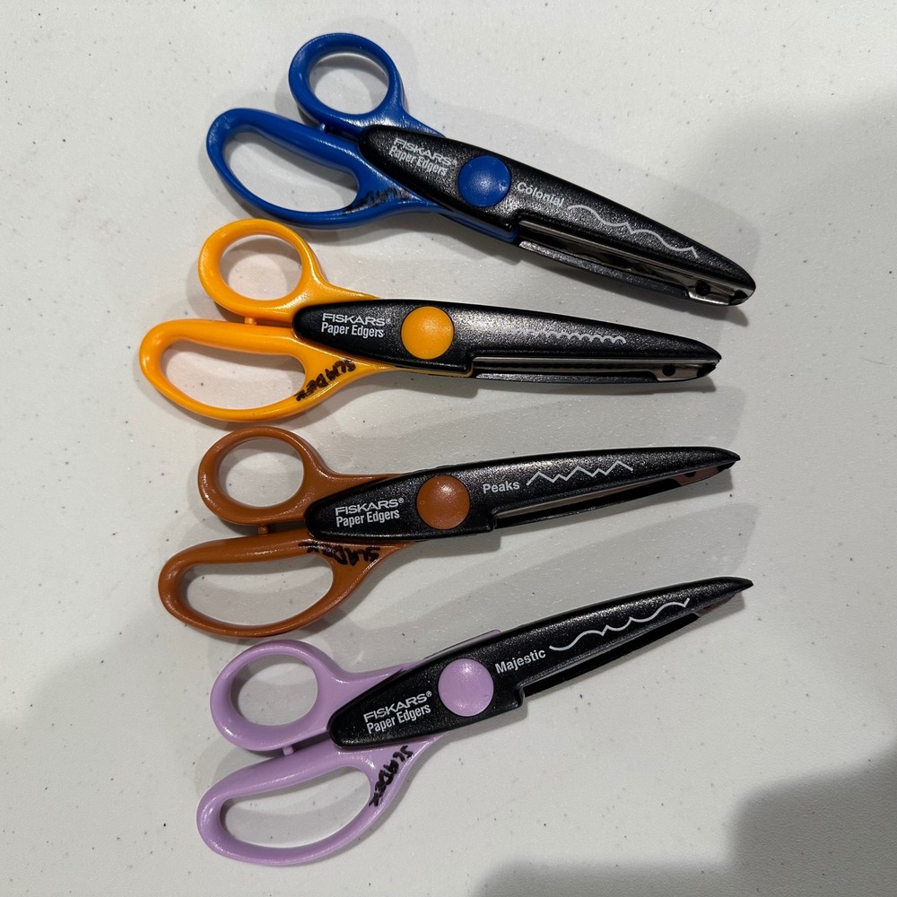 Fiskars Paper Edgers Craft Scissors Set‎ 4pc Mixed Scrapbooking